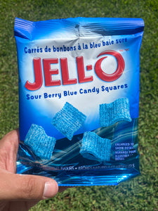 Jello Sour Berry Blue Sour Squares (Canada)